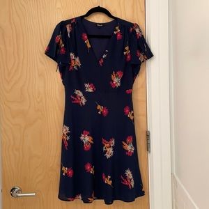 Madewell Blue Silk Poppy Dress - US 6